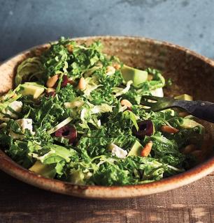 Kale and Brussels sprout salad 